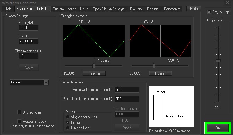 Visualizzazione del generatore 2