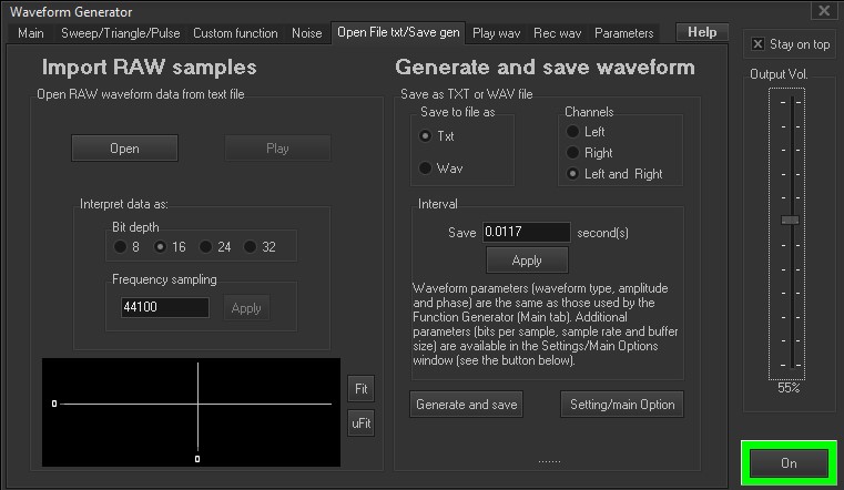 Visualizzazione del generatore 5