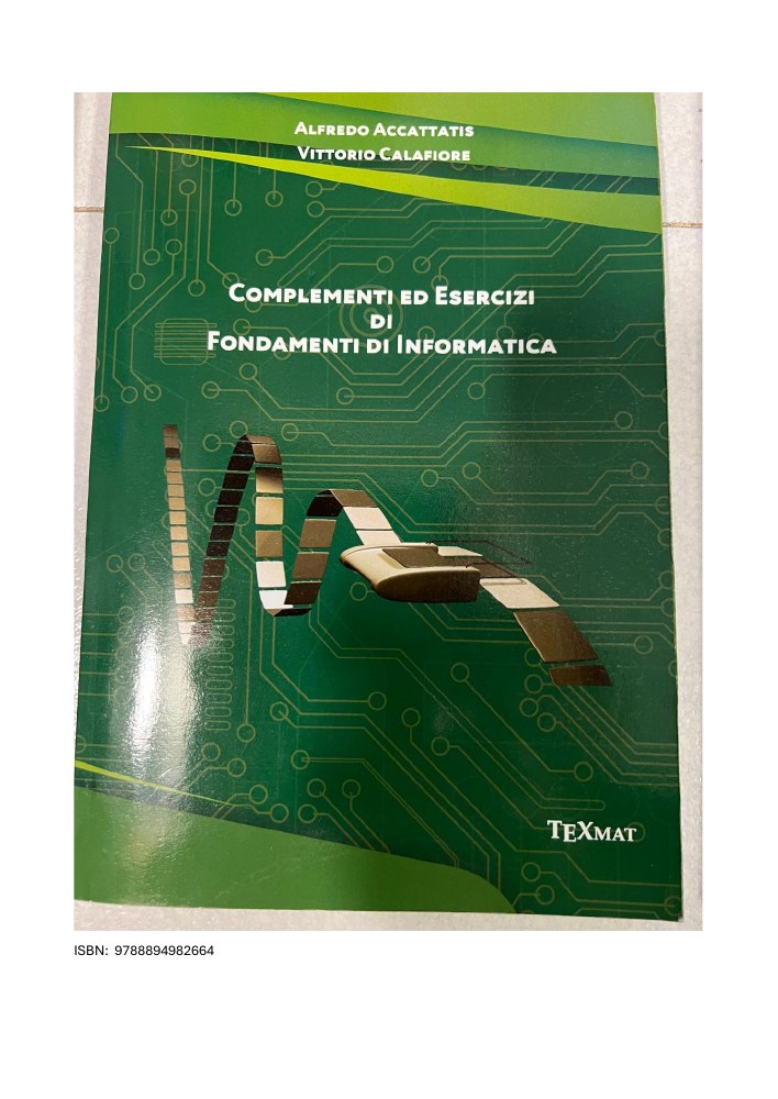 Complementi ed esercizi di Fondamenti di Informatica