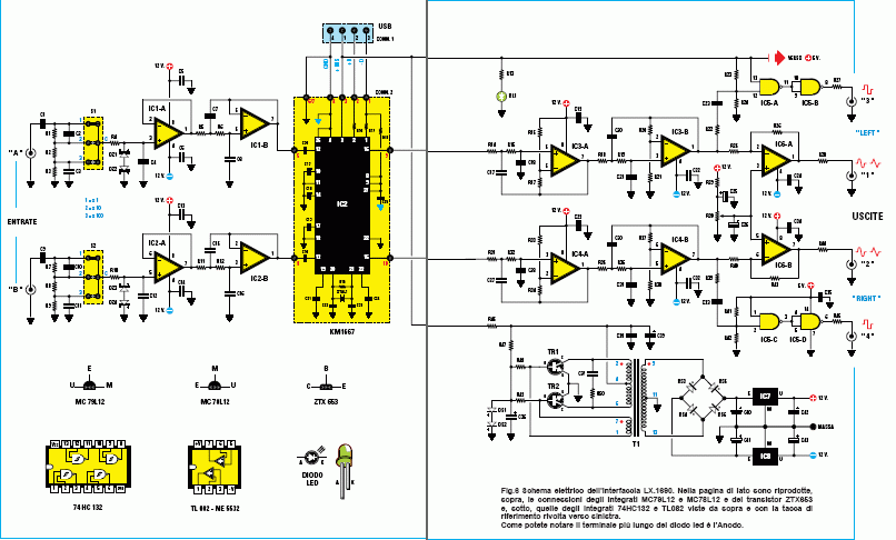 Complete Nuova Elettronica interface schematic